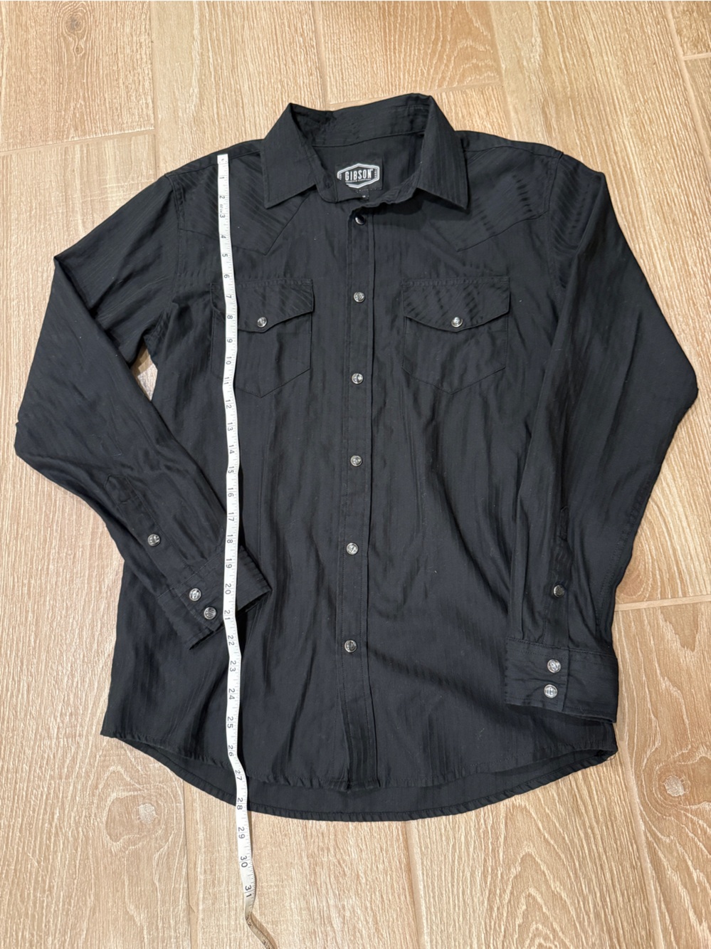 Gibson Black Lightweight Button-Front Shirt Jacket